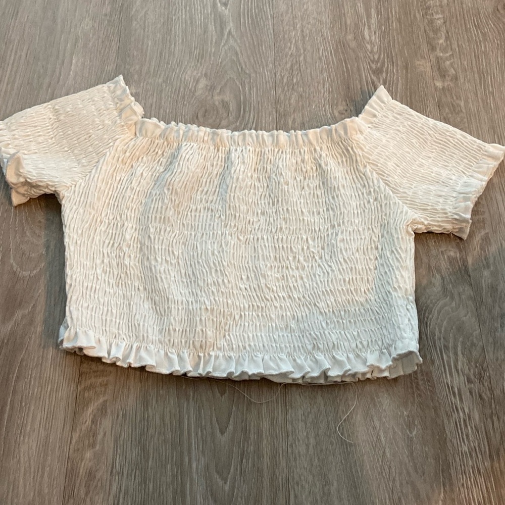 Shein kids M white crop